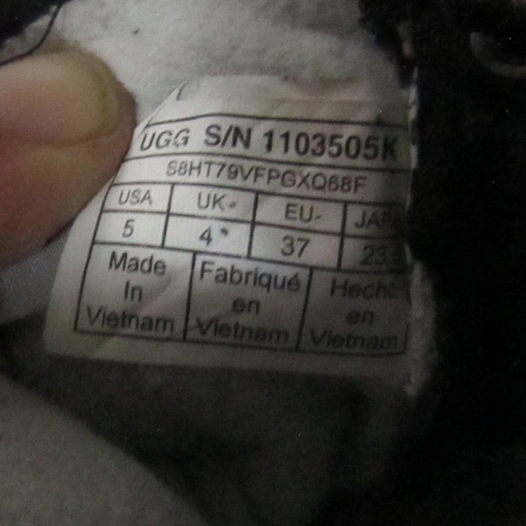 UGG Black Laced Hiking Boots - Picture 2 of 7